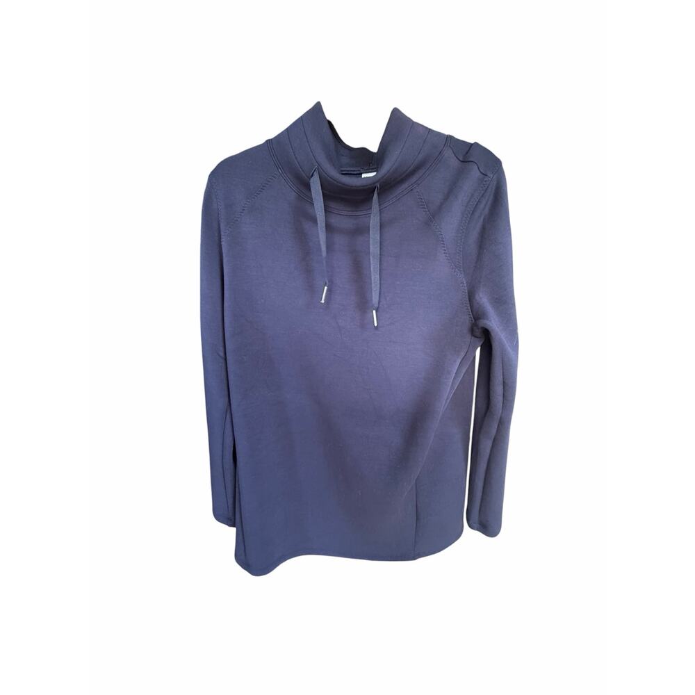 SPANX AirEssentials Got-Ya-Covered Navy Funnel Neck Pullover Size S Loungewear - Picture 2 of 8